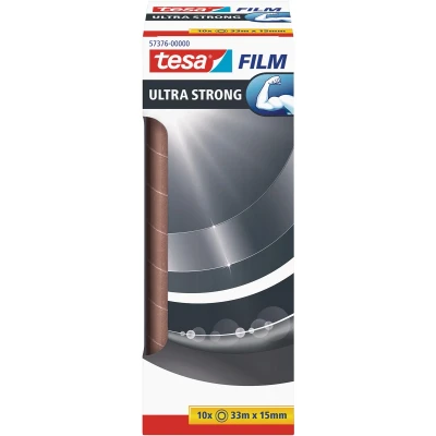 Afbeelding van Tesafilm Ultra Strong, ft 33 m x 15 mm, toren van 10 rolletjes 12 stuks
