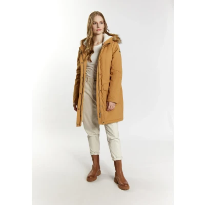 Afbeelding van Dreimaster Wattierter Altipl Winterjas, Dames, Maat: 38, Kamel