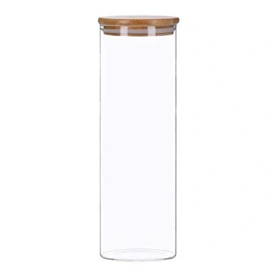 Afbeelding van TALK POINT Voorraaddozen van glas met bamboedeksel, voorraadpotten, glazen container, 350 ml 2200 ml, luchtdicht, vaatwasmachinebestendig, mottenbestendig (2200 ml)