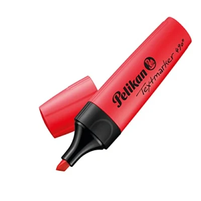 Afbeelding van Pelikan 814126 tekstmarker 490, rood, 10 stuks in kartonnen doosje