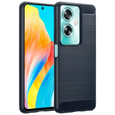Afbeelding van Oppo A79 Hoesje Siliconen en TPU (zacht) imoshion Softcase/Backcover Donkerblauw Telefoonhoesje