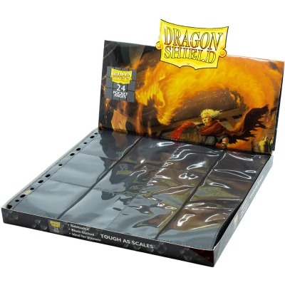 Afbeelding van Dragon Shield 24 Pocket Pages Side Loading Black (50 stuks)