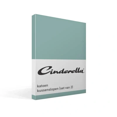 Afbeelding van Cinderella Weekend Kussenslopen 60x70 cm Katoen Mineraal Groen set van 2 stuks