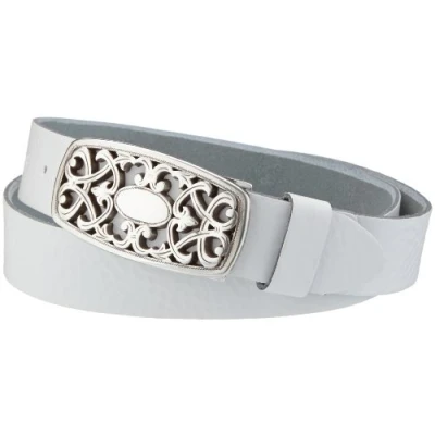 Afbeelding van MGM Damesriem Ornament, wit, 85