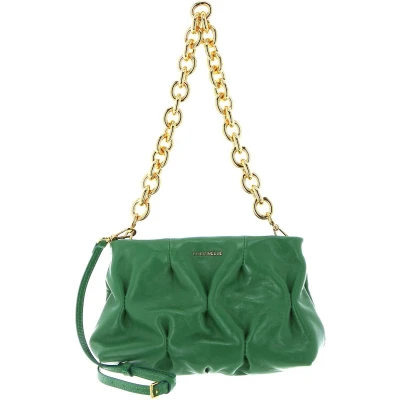 Afbeelding van COCCINELLE Leren Schoudertas Avondtas Ophelie Goodie Rock Handbag Craquele Leather Peppermint Groene