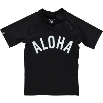 Afbeelding van Aloha UPF50+ UV Shirt Junior Black 990 104 11 Zwart Zwemshirt