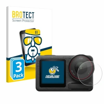 Afbeelding van BROTECT Glas Screen Protector voor DJI Osmo Action 5 Pro (Lens) (3 Stuks) Schermbeschermer [9H Hardheid, Beschermglas Folie niet Gehard Glas]