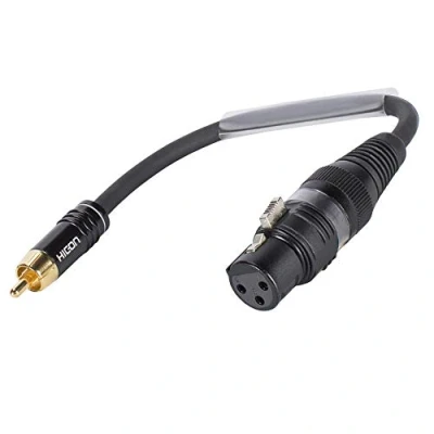 Afbeelding van SOMMER Kabel Adaptercable XLR(F)/RCA(M) 0.15m bk