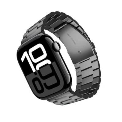 Afbeelding van ARTCHE Compatibel met Apple Watch Band 49mm 45mm 44mm 42mm, roestvrijstalen horlogeband Metalen voor iWatch Ultra 2/Ultra/SE/SE2, Series 9/8/7/6/5/4/3/2/1, Zwart