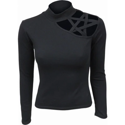 Afbeelding van Spiral Gothic Elegance Shirt met lange mouwen zwart XL 100% katoen Gothic, Rock wear