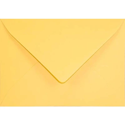 Afbeelding van Netuno 100 zonnegeel B6 enveloppen puntklep 125x175mm 120g Keaykolour Indian Yellow gekleurde hoge kwaliteit gerecycled voor bruiloft verjaardag doop kerstmis