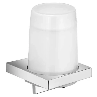 Afbeelding van KEUCO Lotion dispenser metaal verchroomd en kristalglas, inhoud navulbaar ca. 180 ml, zeepdispenser voor badkamer gastentoilet, wandmontage, Edition 11