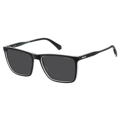 Afbeelding van Polaroid Uomo PLD 4180/S 7C5/M9 Occhiali da sole Policarbonato Nero Grigio Squadrata Polarizzata