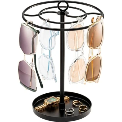 Afbeelding van ProCase 360 graden draaibare brillenstandaard, brillenhouder voor meerdere brillen, zonnebrilhouder, zonnebril, organizer maximaal 20 brillenhouder, zwart