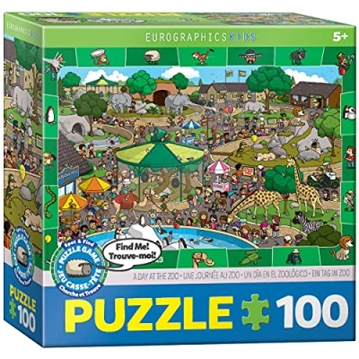 Afbeelding van A Day in the Zoo Spot &amp; Find 100 Piece Puzzle
