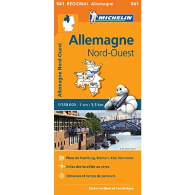 Afbeelding van Michelin 541 Noordwest Duitsland Wegenkaart Kleurloos Reisboeken &amp; Kaarten