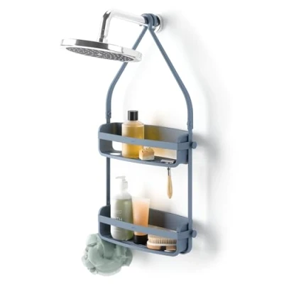 Afbeelding van Umbra Doucherek Flex Double Douche Caddy Leisteen Blauw 31x9x65cm Nice thingZ