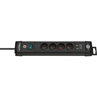 Afbeelding van Penaarde stekkerdoos met USB Brennenstuhl 1.8 meter