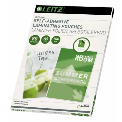 Afbeelding van Lamineerhoes Leitz iLAM A4 zelfklevend 2x80micron EVA 100stuks