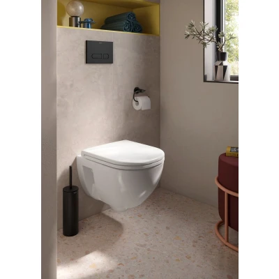 Afbeelding van Duravit, WC deksel, D Code toiletzitting, verwijderbaar, met soft close mechanisme, pinsluiting, 374x433mm, wit hi