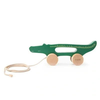 Afbeelding van Trixie Baby &amp; Kids Houten Trekdier Krokodil
