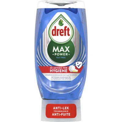 Afbeelding van 8x Dreft Afwasmiddel Max Power Extra Hygiene 370ml