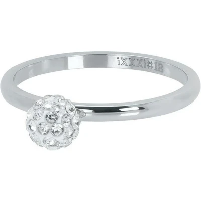 Afbeelding van iXXXi Ball fill clear crystal Vulring 2mm Silver maat 17