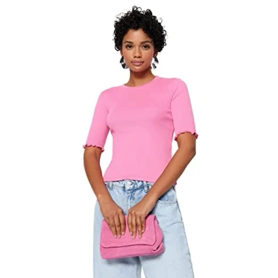 Afbeelding van Trendyol Zwarte Getailleerde Stretch Gebreide Blouse Twoss23Bz00025