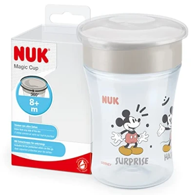 Afbeelding van NUK Magic Cup drinkbeker 360 lekvrije drinkrand 8+ maanden BPA vrij 230 ml Tijger (blauw) 1 stuks