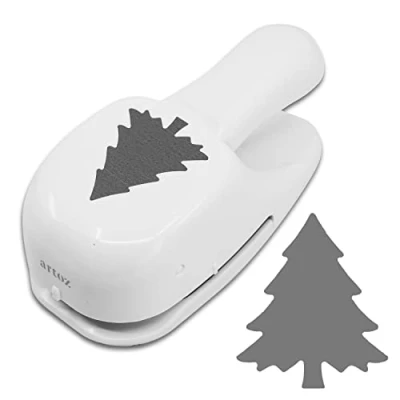 Afbeelding van ARTOZ Stanzer, dennenboom/kerstboom, 5 cm, papierpons, perforator, motiefpons voor Kerstmis en advent, uitnodigingen, menukaarten decoratie, geschikt tot 220 g/m²