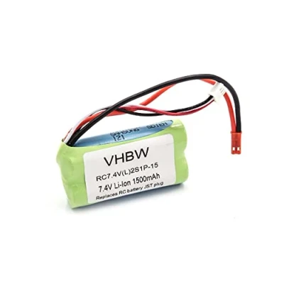 Afbeelding van vhbw Li Ion batterij 1500mAh (7.4V) geschikt voor modelbouw MJX RC Helicopter F45, F645