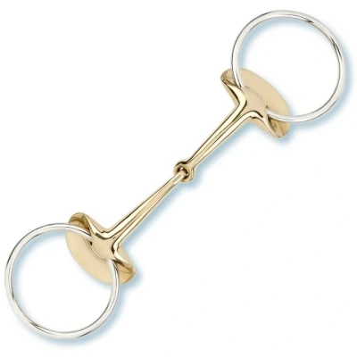 Afbeelding van Stübben Gebiss 2264 Golden Wings Trense gewoon gebroken 11,5 cm