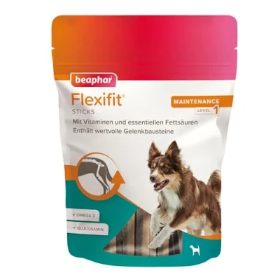 Afbeelding van BEAPHAR Flexifit sticks voor honden Ondersteunt gewrichtsmobiliteit en vitaliteit Met Groenlipmossel, Vitamine C, glucosamine omega 3 175 g