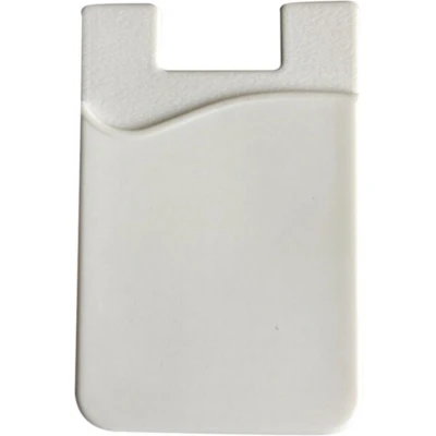 Afbeelding van Hiden Opplakbare pasjeshouder Silicone hoesje voor op telefoon Universele Cardholder Wit
