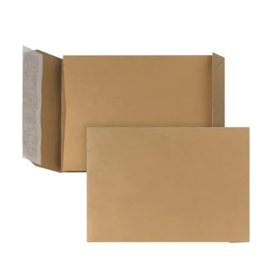 Afbeelding van Bong Vouwzak C5 (250 stuks), zelfklevende vouwzakken met bodem en zijvouw, verzendzakken van bruin kraftpapier, 229 x 162 30 mm, 110 g/m²