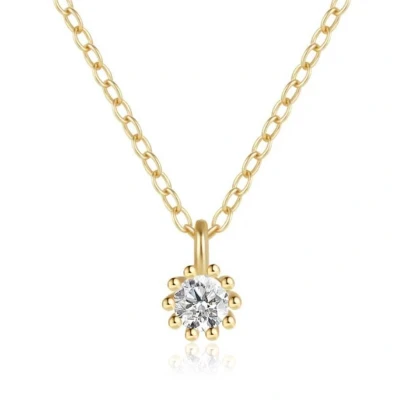 Afbeelding van Elenza Goudkleurige Ketting met Heldere Zirkonia in 925 Sterling Zilver