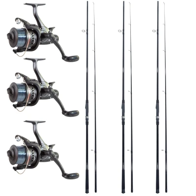 Afbeelding van 3 x NGT Carp Max + Runner (Karperhengels Vrijloopmolens) Karper set
