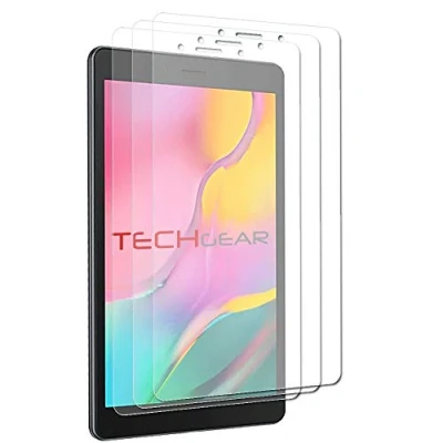 Afbeelding van TECHGEAR [Pack van 3 schermbeschermers compatibel met Samsung Galaxy Tab A 8.0 2019 8 inch (SM T290 / SM T295), ultra heldere displaybeschermer