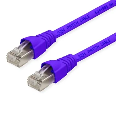 Afbeelding van Telegärtner L00003A0147 RJ45 Netwerkkabel, patchkabel CAT 6A S/FTP 5.00 m Lila Vlambestendig, Snagless, Pair afschermin