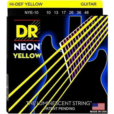 Afbeelding van DR String NYE 10 Neon Yellow elektrische gitaarsnaren