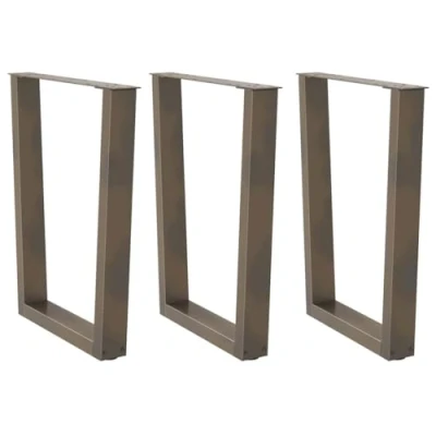 Afbeelding van vidaXL Eettafelpoten 3 st V vormig 70x(72 73,3) cm staal naturel