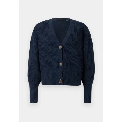 Afbeelding van Vero Moda Vmlea V NECK CUFF Cardigan Vest, Dames, Maat: XS, Navy blazer