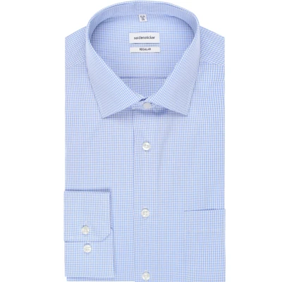 Afbeelding van Seidensticker Regular FIT Overhemd, Heren, Maat: 48, Light blue