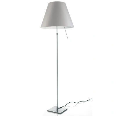 Afbeelding van Luceplan Costanza Vloerlamp Telescopisch Met Schakelaar Aluminium/Mistic White