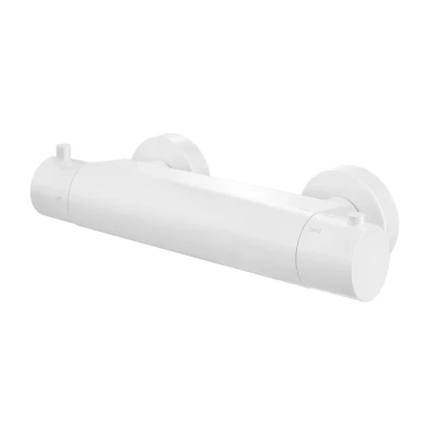 Afbeelding van HotBath Cobber Thermostatische Douchemengkraan met 1/2&quot; onderaansluiting Mat wit B008WH