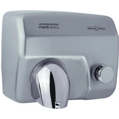 Afbeelding van Mediclinics Saniflow handdroger drukknop E88CS mat verchroomd
