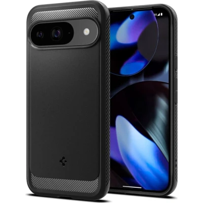 Afbeelding van Spigen Rugged Armor Hoesje Geschikt voor Google Pixel 9 / Pro Back Cover met Air Cushion Carbon Matte Zwart
