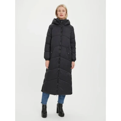Afbeelding van Vero Moda Uppsala Lange Jas Voor Dames, Zwart Maat 34