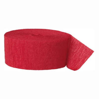 Afbeelding van Crepe slinger rood 24m