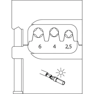 Afbeelding van Gedore 8140 23 2078082 Krimpinzetstuk Solar connectoren 2.5 tot 6 mm²